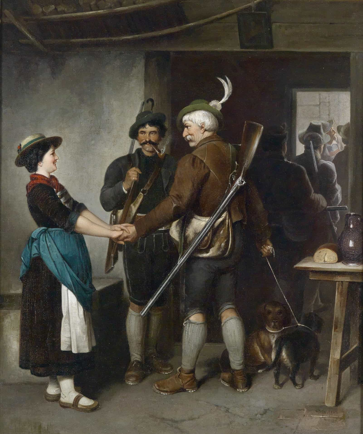 Abschied Des Jagers by Franz Von Defregger
