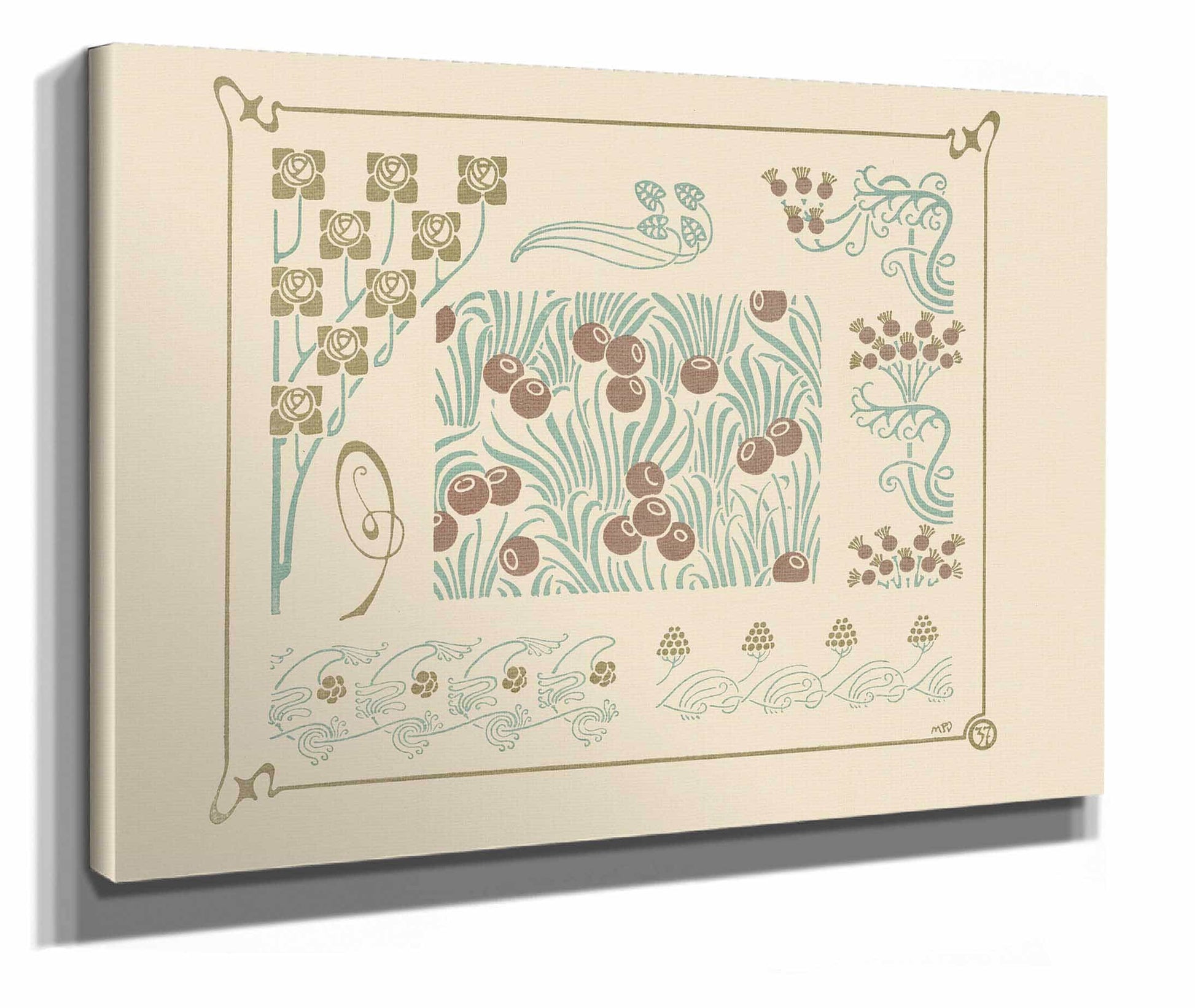 Abstract Design Based On Berries And Flower Buds by Maurice Pillard Verneuil
