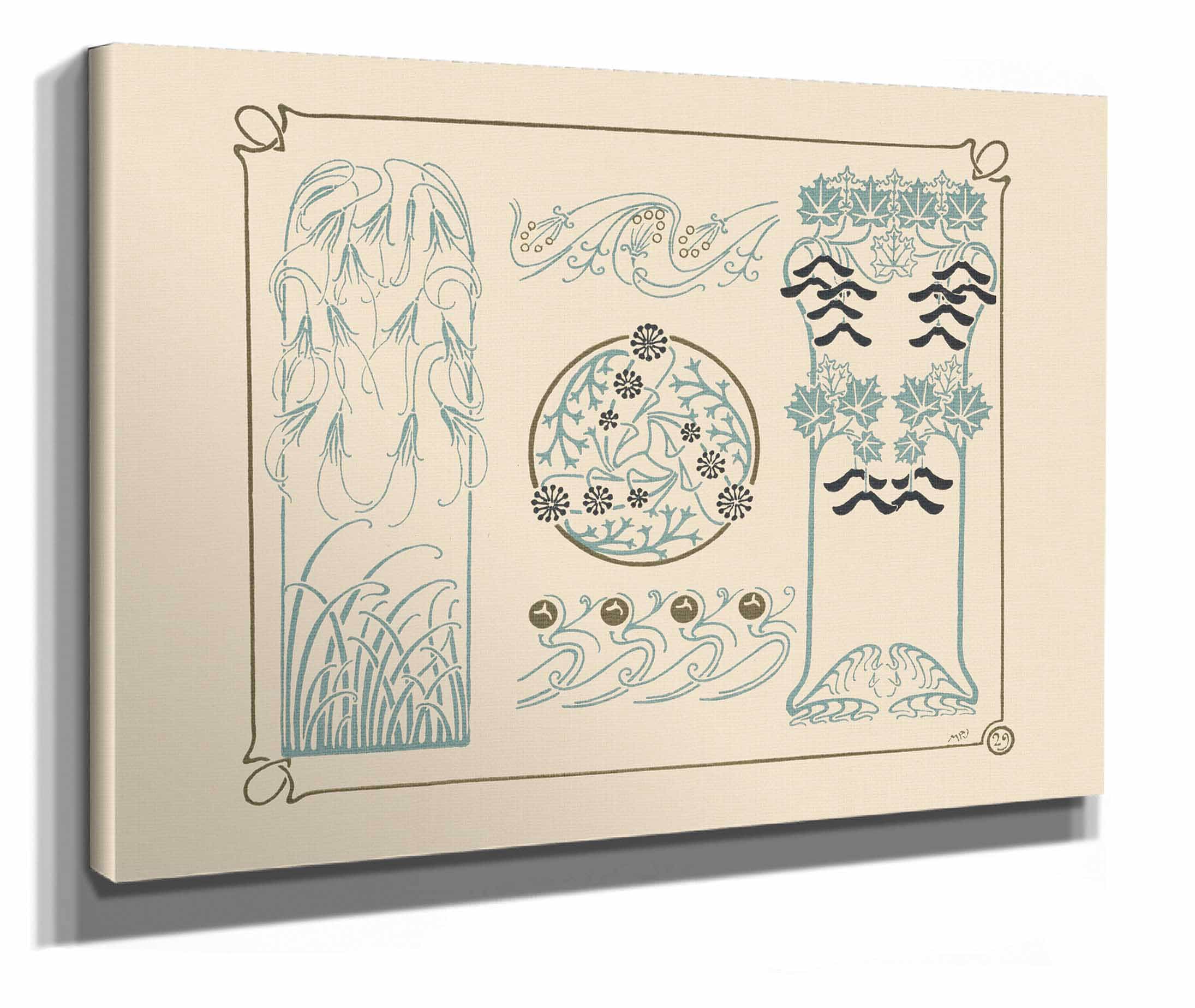 Abstract Design Based On Berries Leaves Grasses by Maurice Pillard Verneuil