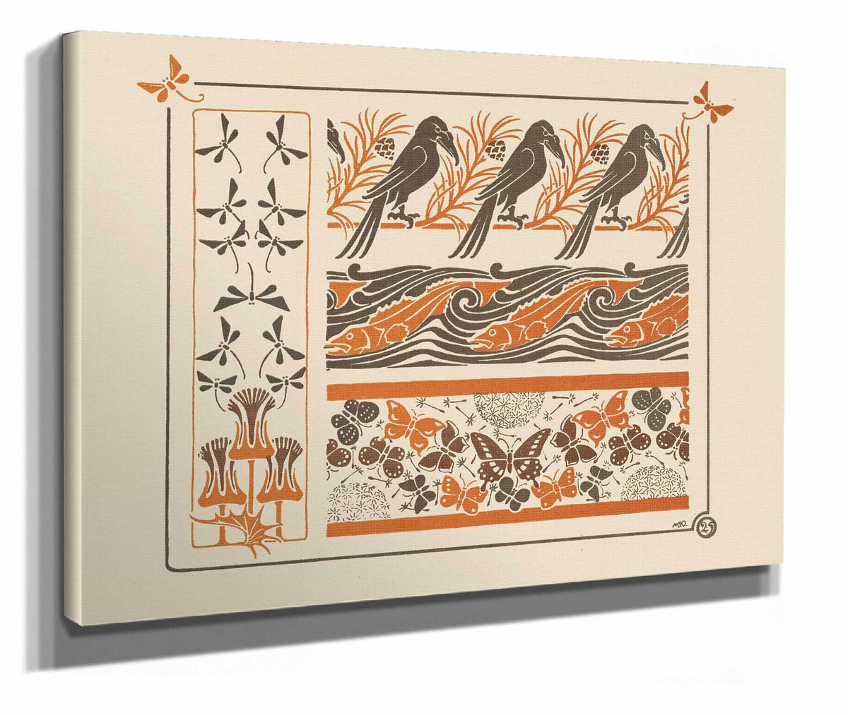 Abstract Design Based On Birds Fish Butterflies Dragonflies by Maurice Pillard Verneuil