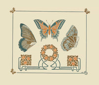 Abstract Design Based On Butterflies And Leaves by Maurice Pillard Verneuil