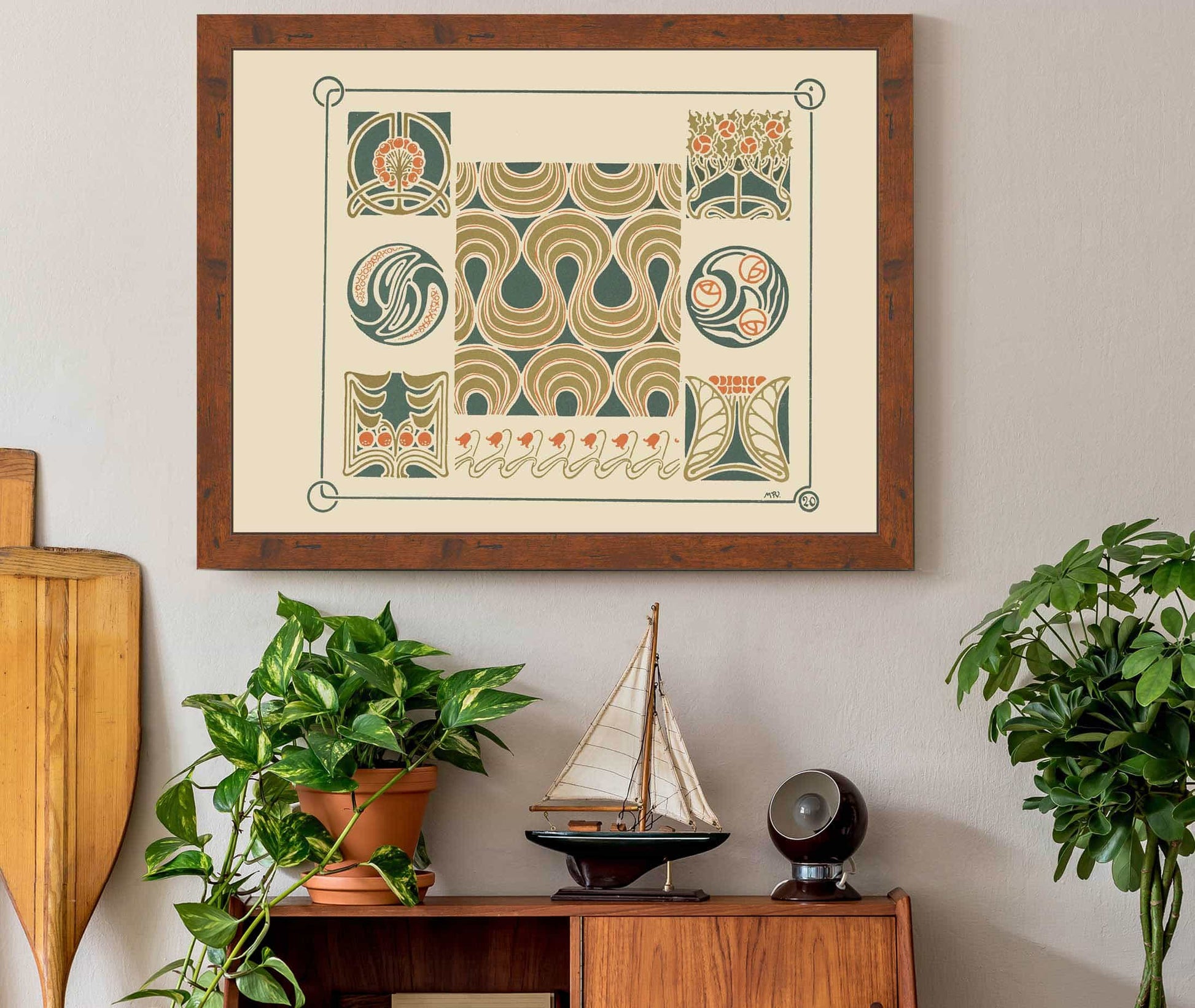 Abstract Design Based On Flower Buds Berries Tulips by Maurice Pillard Verneuil
