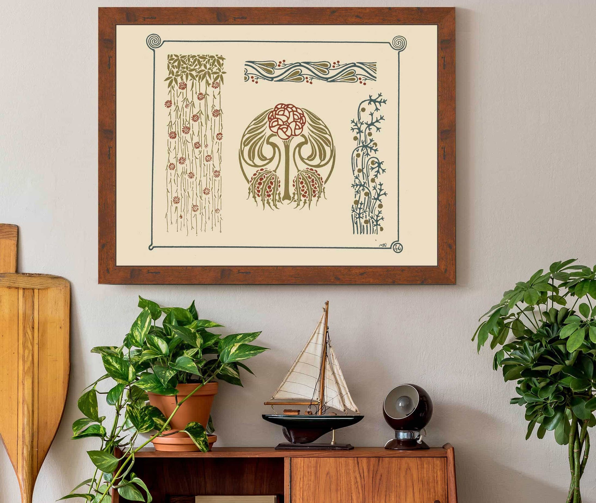 Abstract Design Based On Flowers And Berries by Maurice Pillard Verneuil