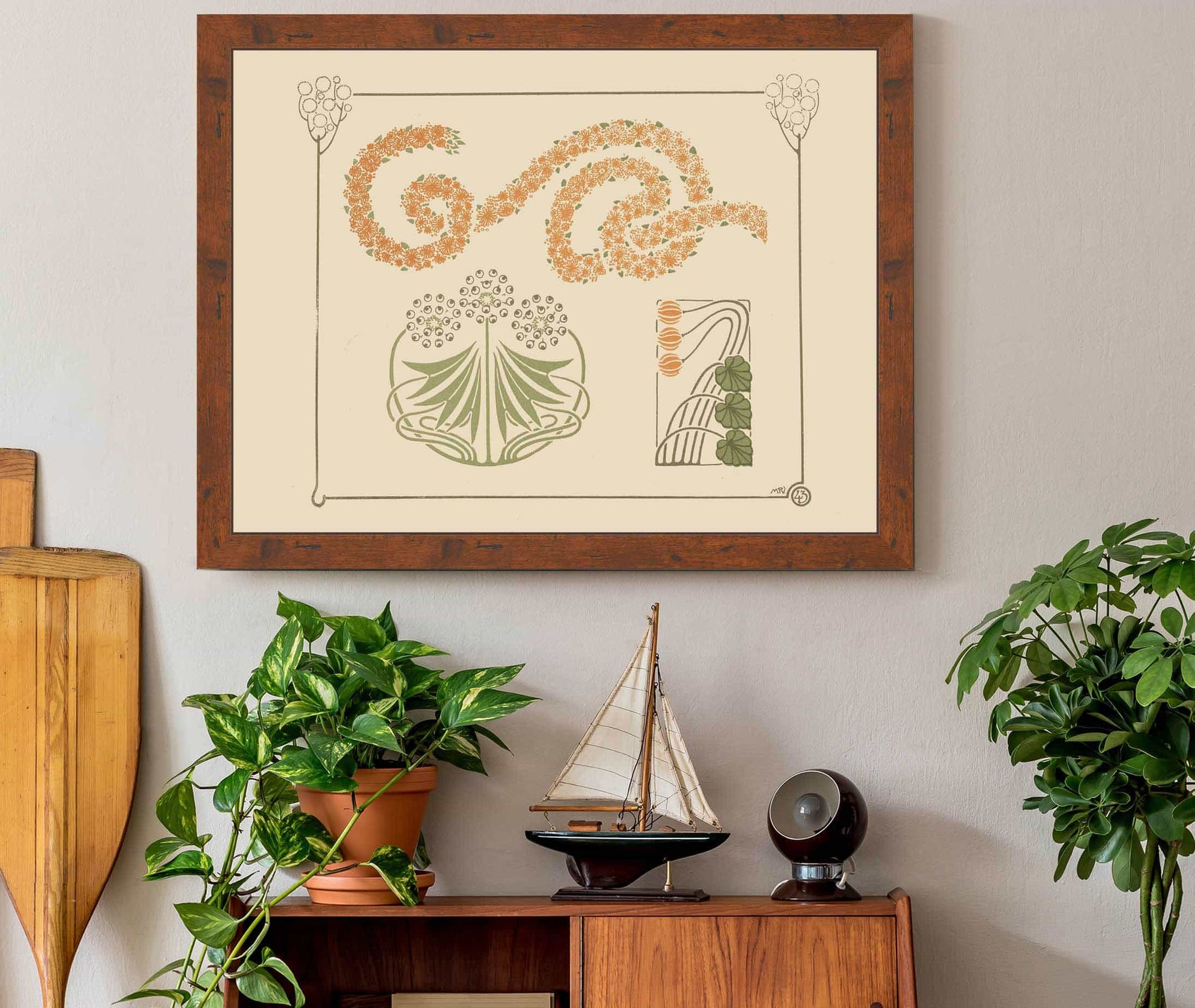 Abstract Design Based On Flowers And Garlands by Maurice Pillard Verneuil