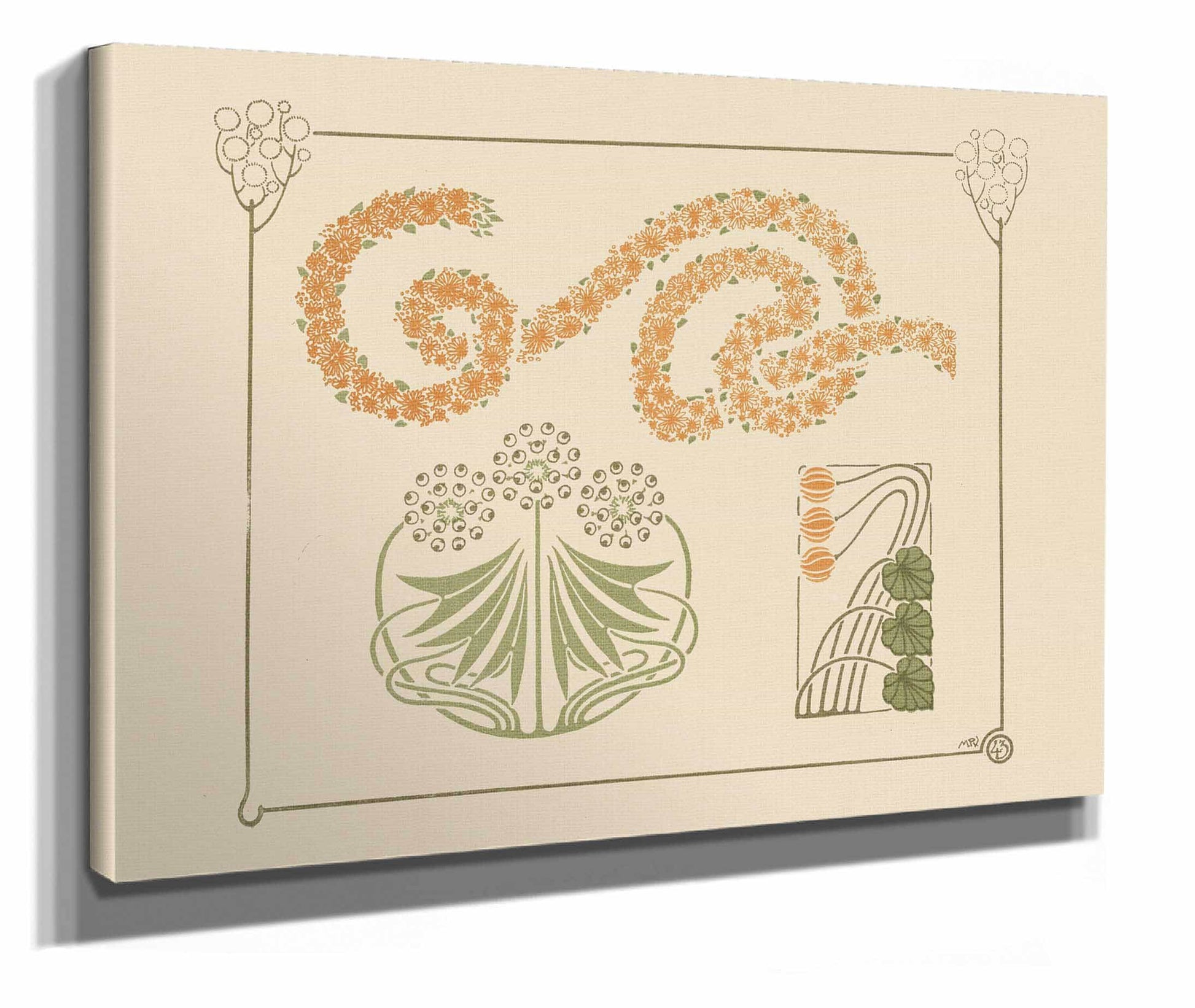 Abstract Design Based On Flowers And Garlands by Maurice Pillard Verneuil