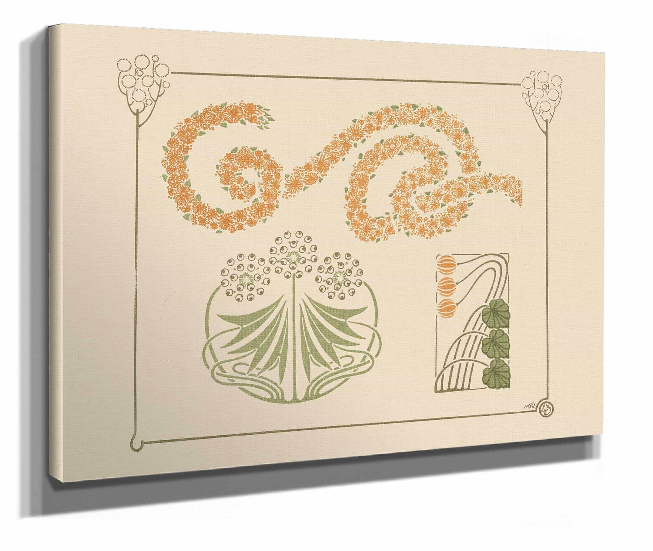 Abstract Design Based On Flowers And Garlands by Maurice Pillard Verneuil