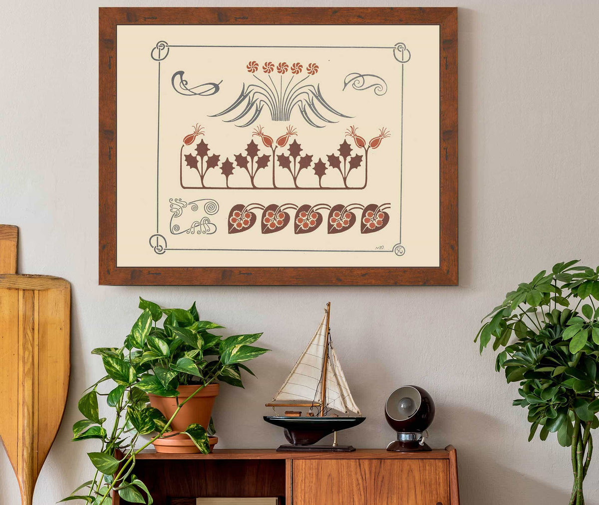 Abstract Design Based On Flowers And Leaves by Maurice Pillard Verneuil