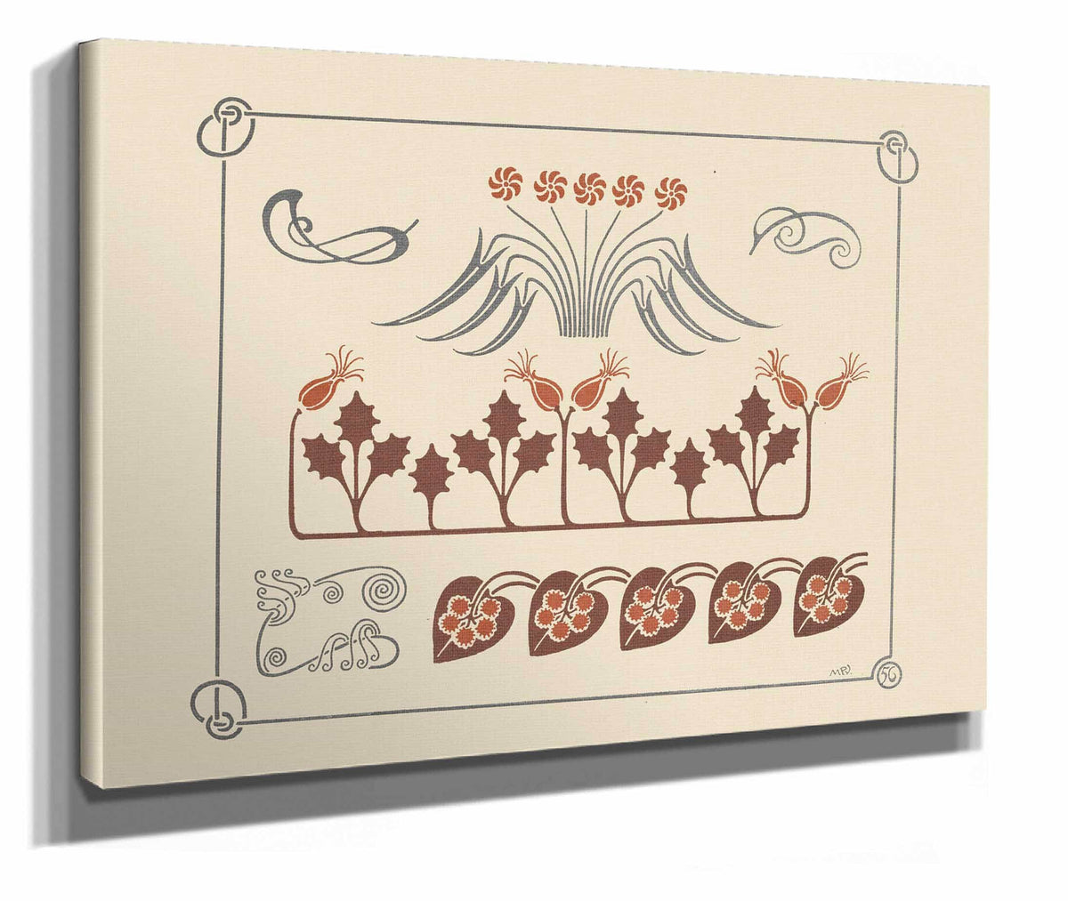 Abstract Design Based On Flowers And Leaves by Maurice Pillard Verneuil