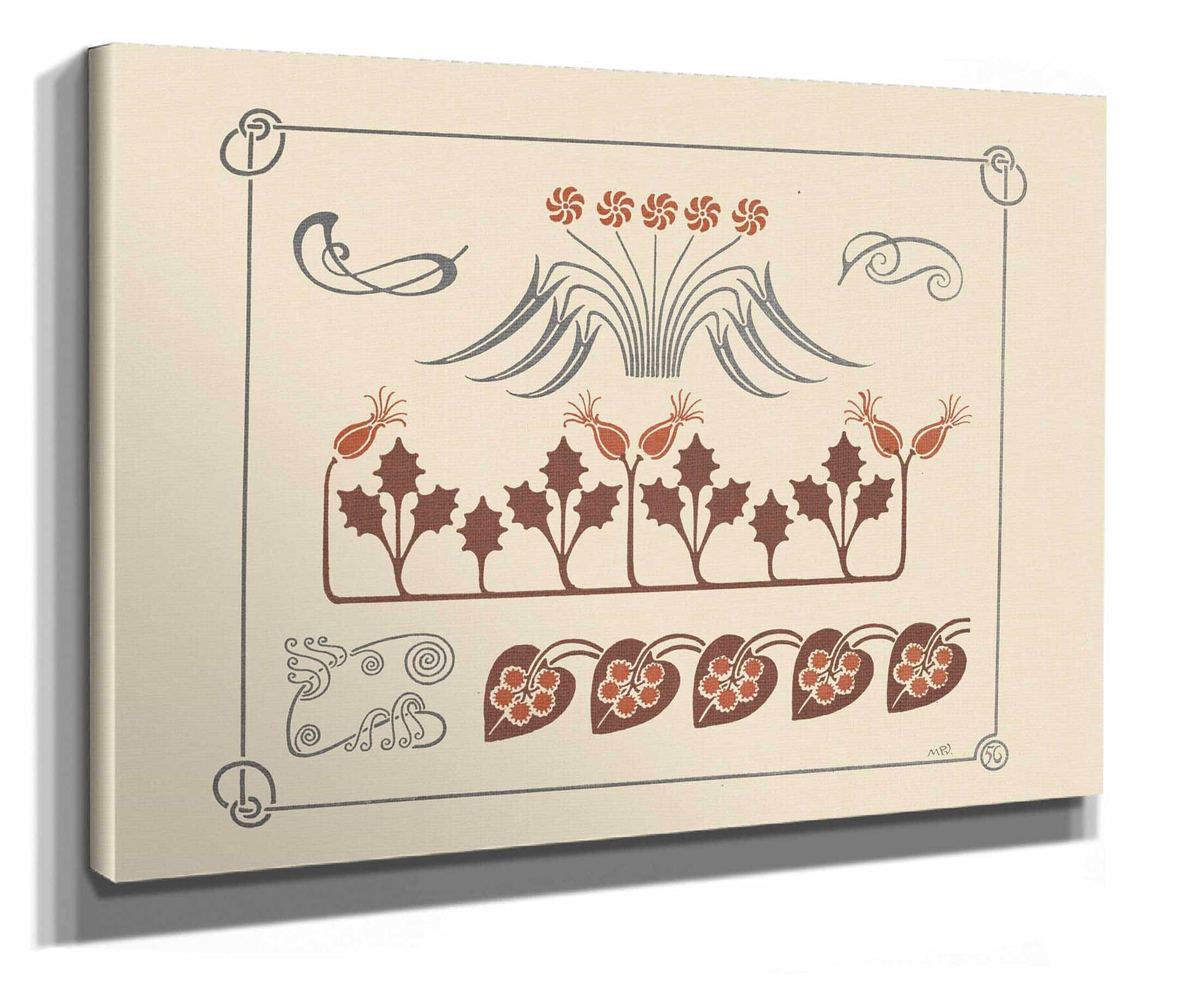 Abstract Design Based On Flowers And Leaves by Maurice Pillard Verneuil