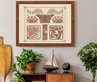 Abstract Design Based On Flowers And Pinecones by Maurice Pillard Verneuil