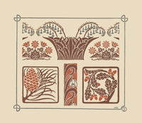 Abstract Design Based On Flowers And Pinecones by Maurice Pillard Verneuil