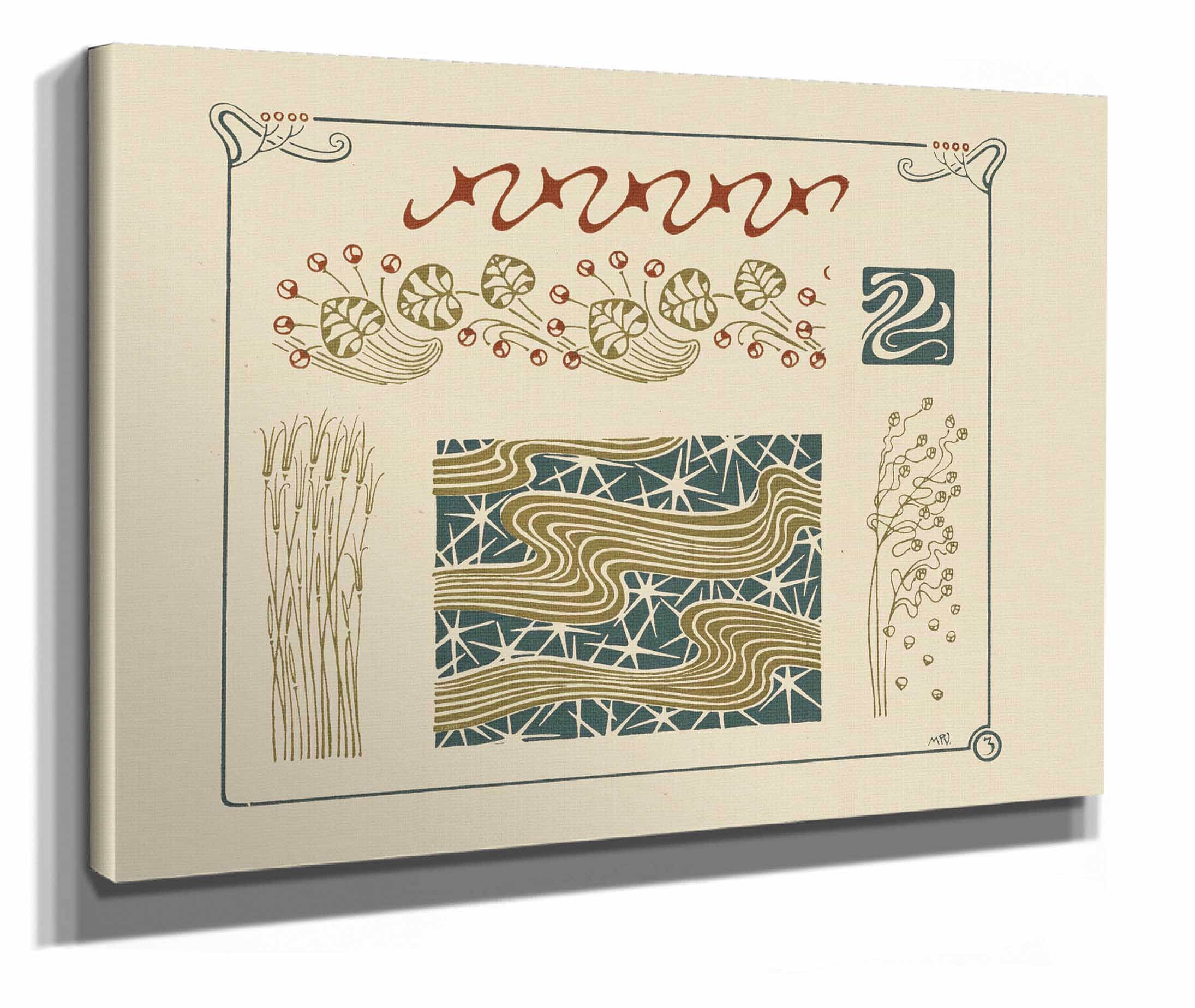 Abstract Design Based On Grasses And Leaves by Maurice Pillard Verneuil