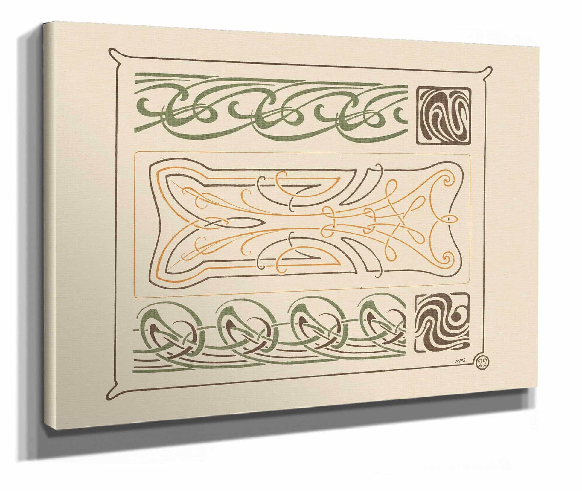 Abstract Design Based On Intertwined Curvilinear Shapes by Maurice Pillard Verneuil