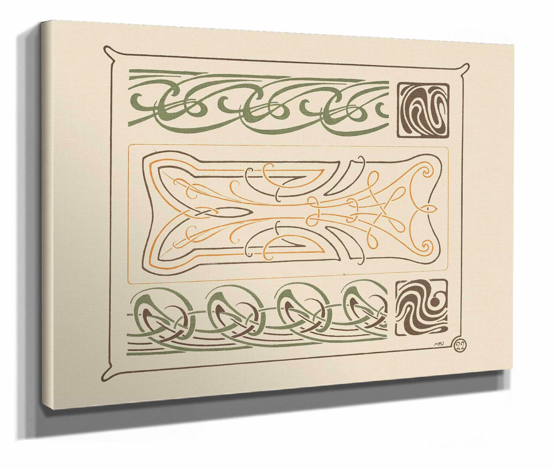 Abstract Design Based On Intertwined Curvilinear Shapes by Maurice Pillard Verneuil
