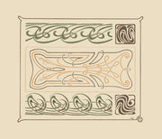 Abstract Design Based On Intertwined Curvilinear Shapes by Maurice Pillard Verneuil