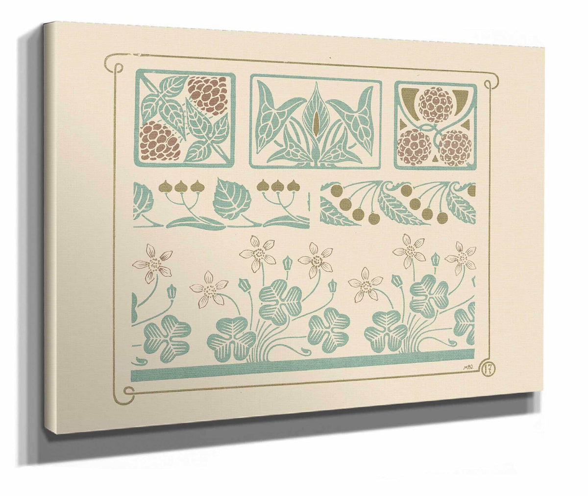 Abstract Design Based On Leaf Clover Berry Shapes by Maurice Pillard Verneuil