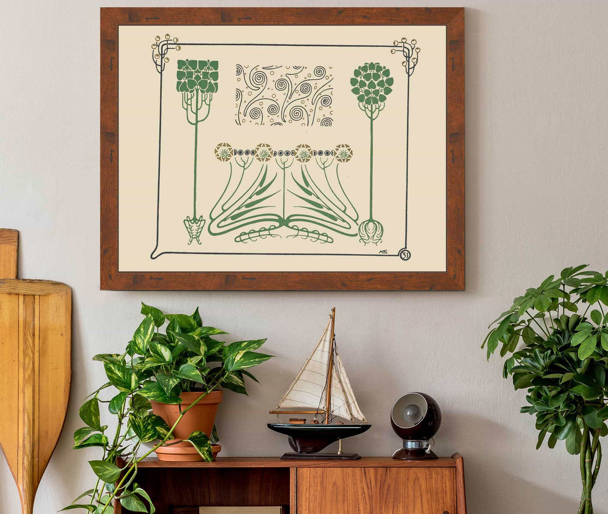 Abstract Design Based On Leaves And Arabesques by Maurice Pillard Verneuil