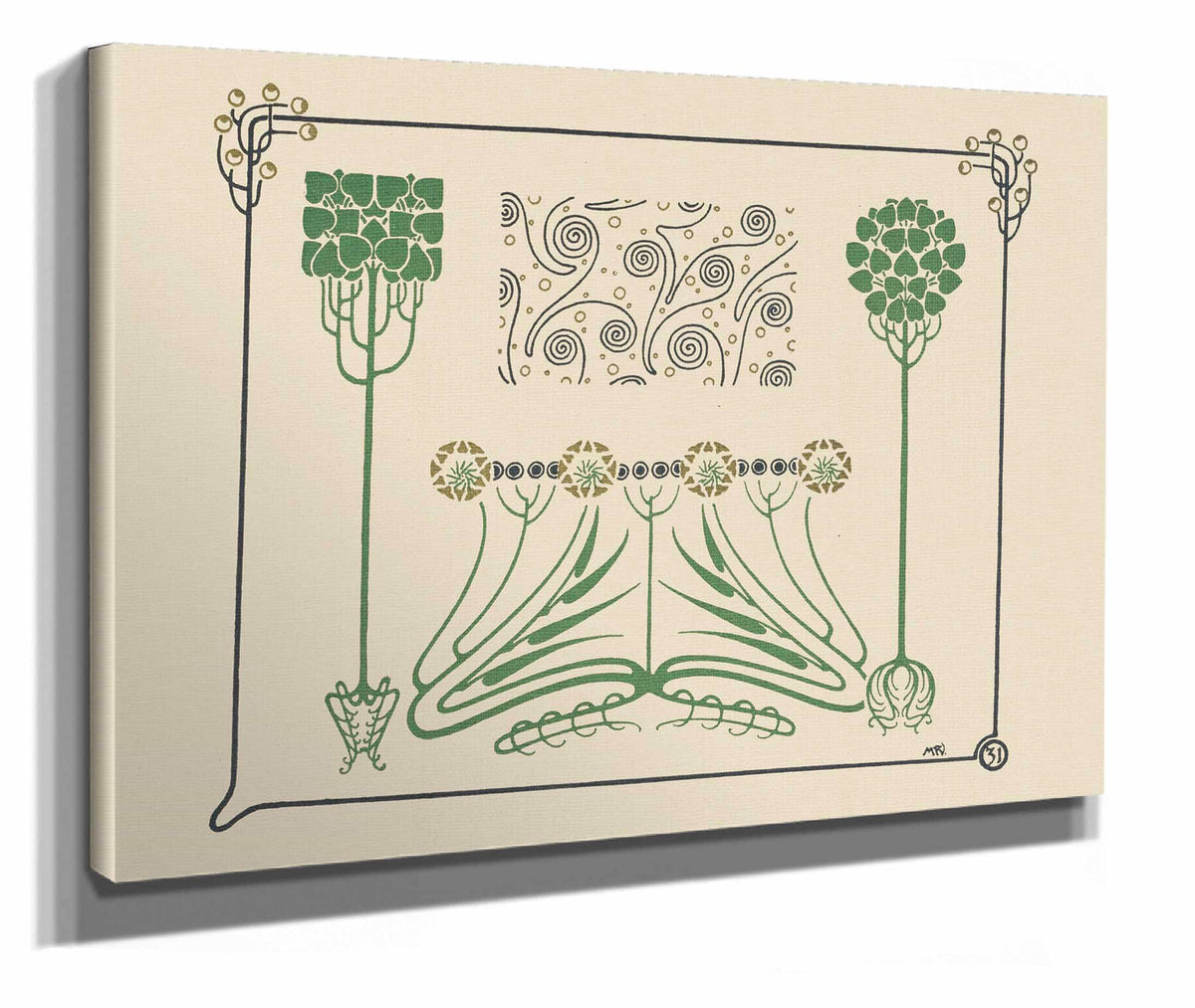 Abstract Design Based On Leaves And Arabesques by Maurice Pillard Verneuil