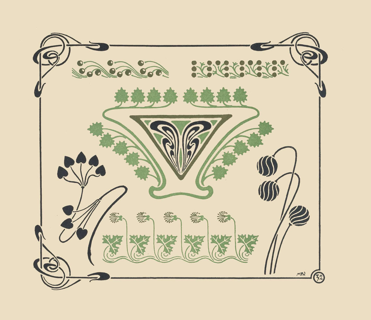 Abstract Design Based On Leaves And Arabesques by Maurice Pillard Verneuil