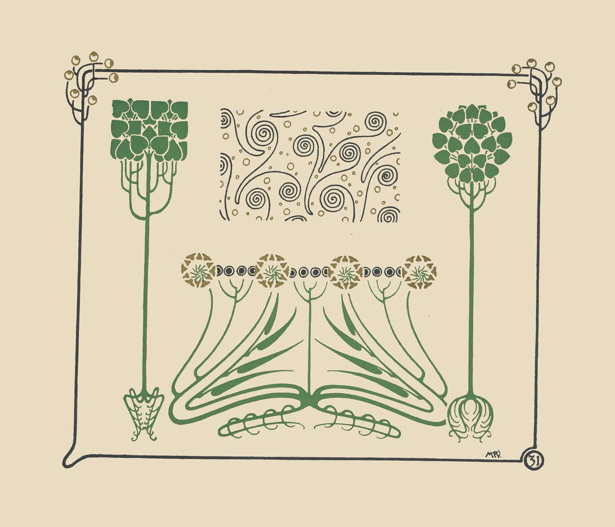 Abstract Design Based On Leaves And Arabesques by Maurice Pillard Verneuil