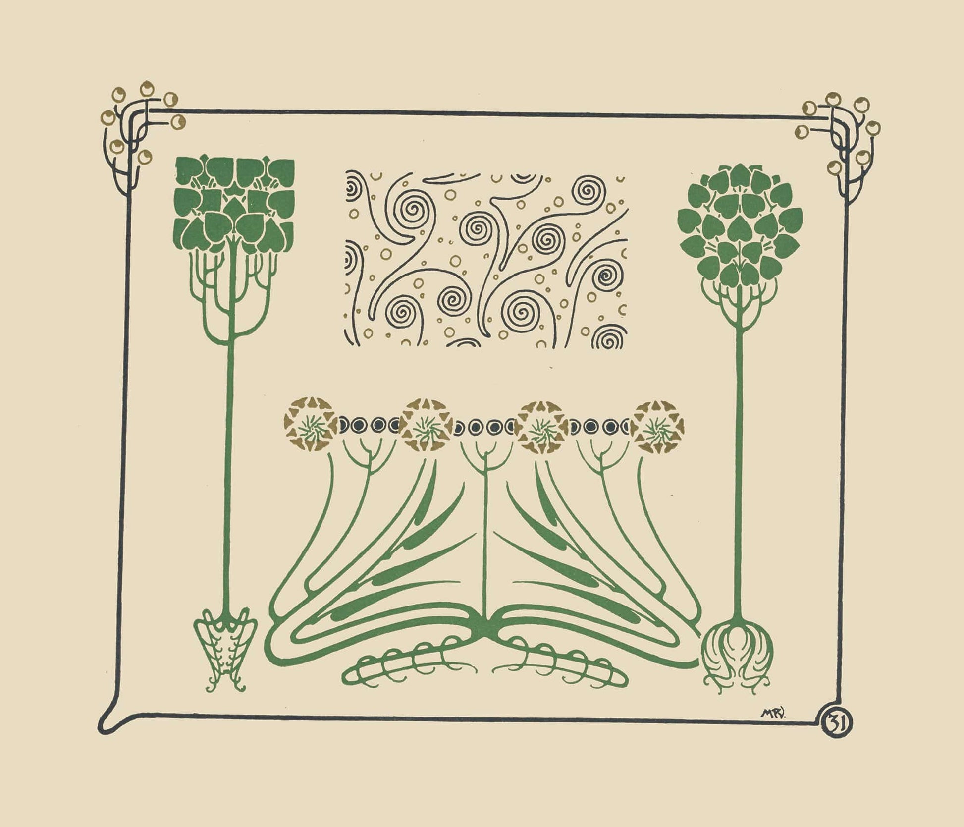 Abstract Design Based On Leaves And Arabesques by Maurice Pillard Verneuil