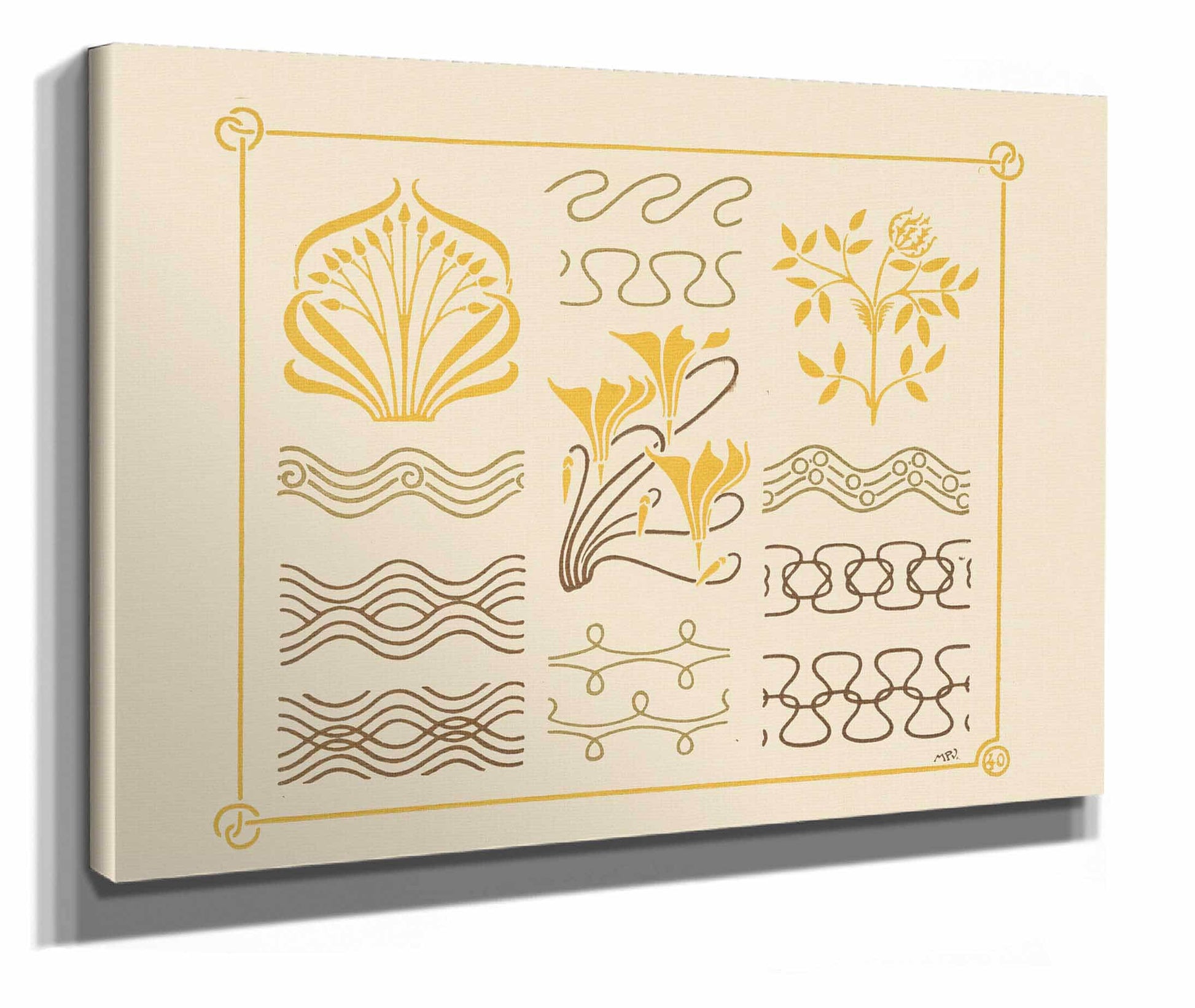Abstract Design Based On Leaves And Curvilinear Shapes by Maurice Pillard Verneuil