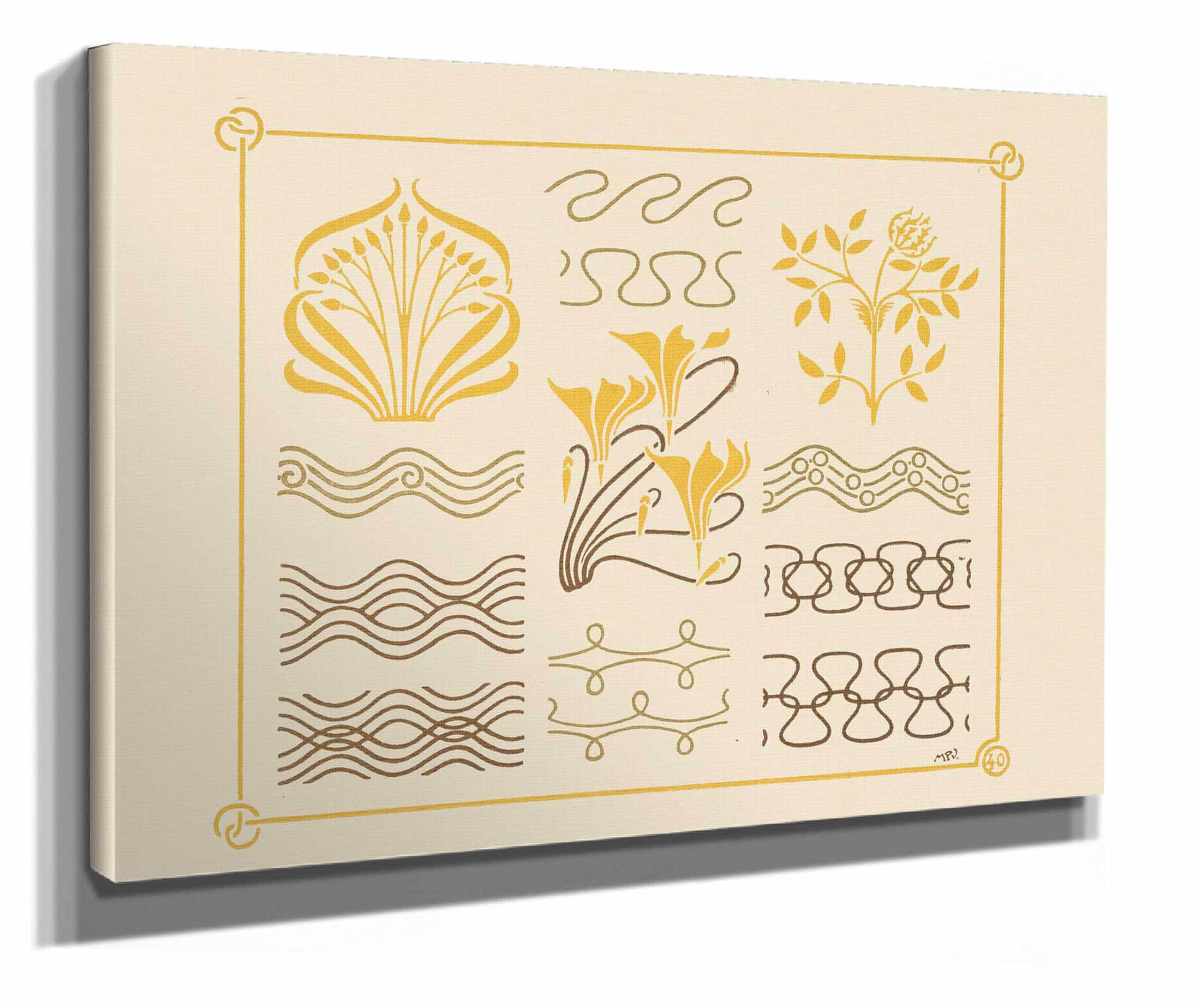 Abstract Design Based On Leaves And Curvilinear Shapes by Maurice Pillard Verneuil