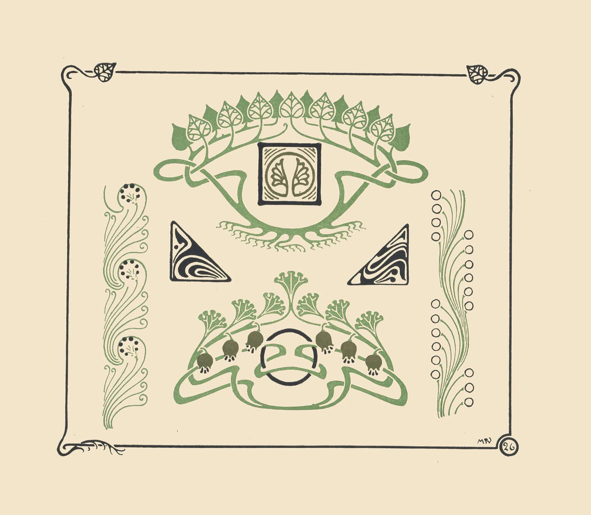 Abstract Design Based On Leaves And Flowers by Maurice Pillard Verneuil