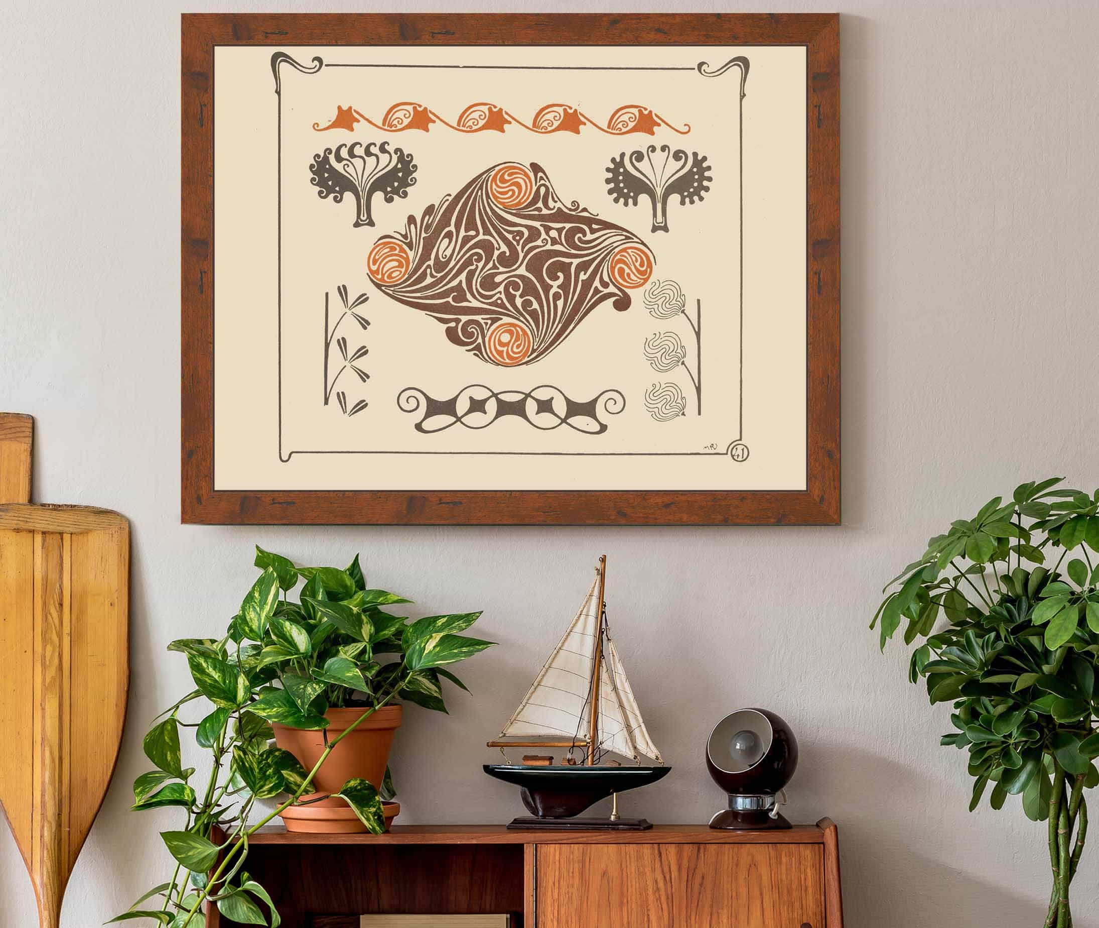 Abstract Design Based On Leaves And Organic Shapes by Maurice Pillard Verneuil