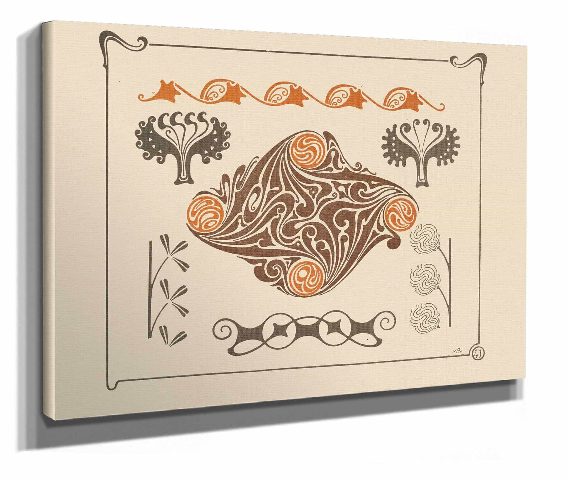 Abstract Design Based On Leaves And Organic Shapes by Maurice Pillard Verneuil