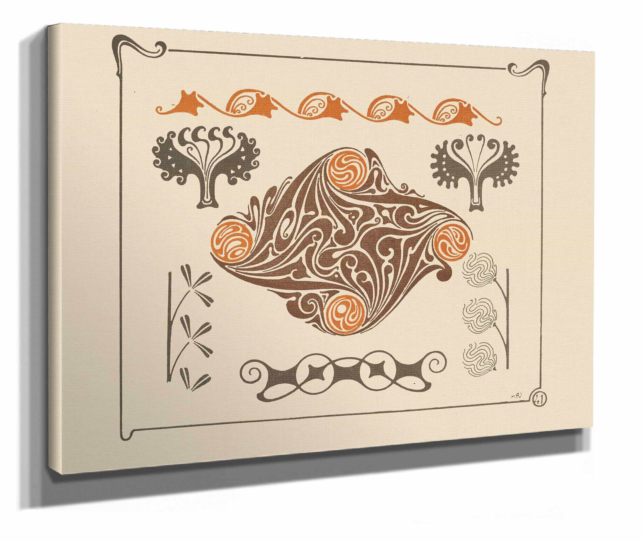Abstract Design Based On Leaves And Organic Shapes by Maurice Pillard Verneuil