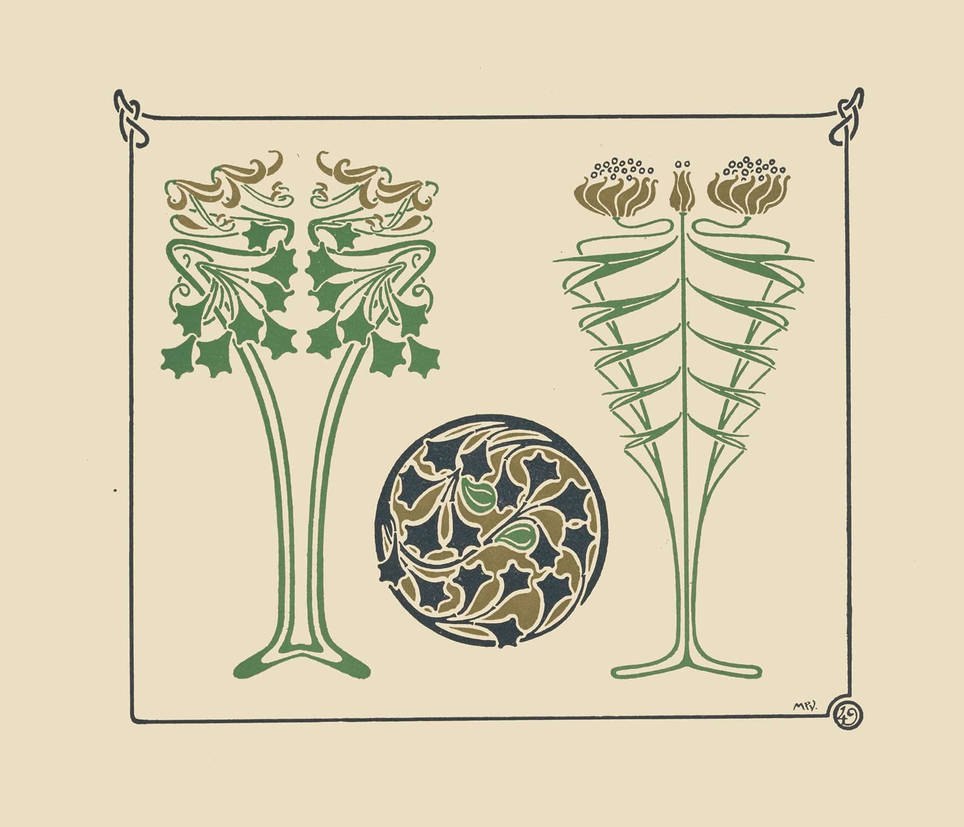 Abstract Design Based On Leaves by Maurice Pillard Verneuil