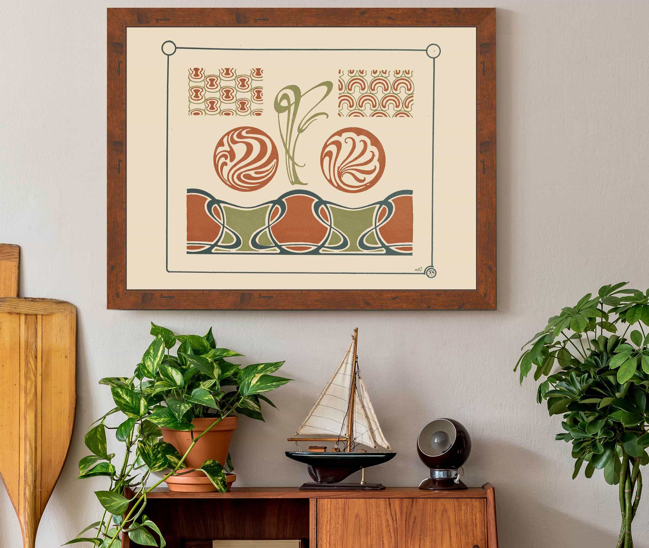 Abstract Design Based On Organic Shapes And Arabesques by Maurice Pillard Verneuil