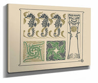 Abstract Design Based On Seahorses Fish Lizards Tiny Leaves by Maurice Pillard Verneuil