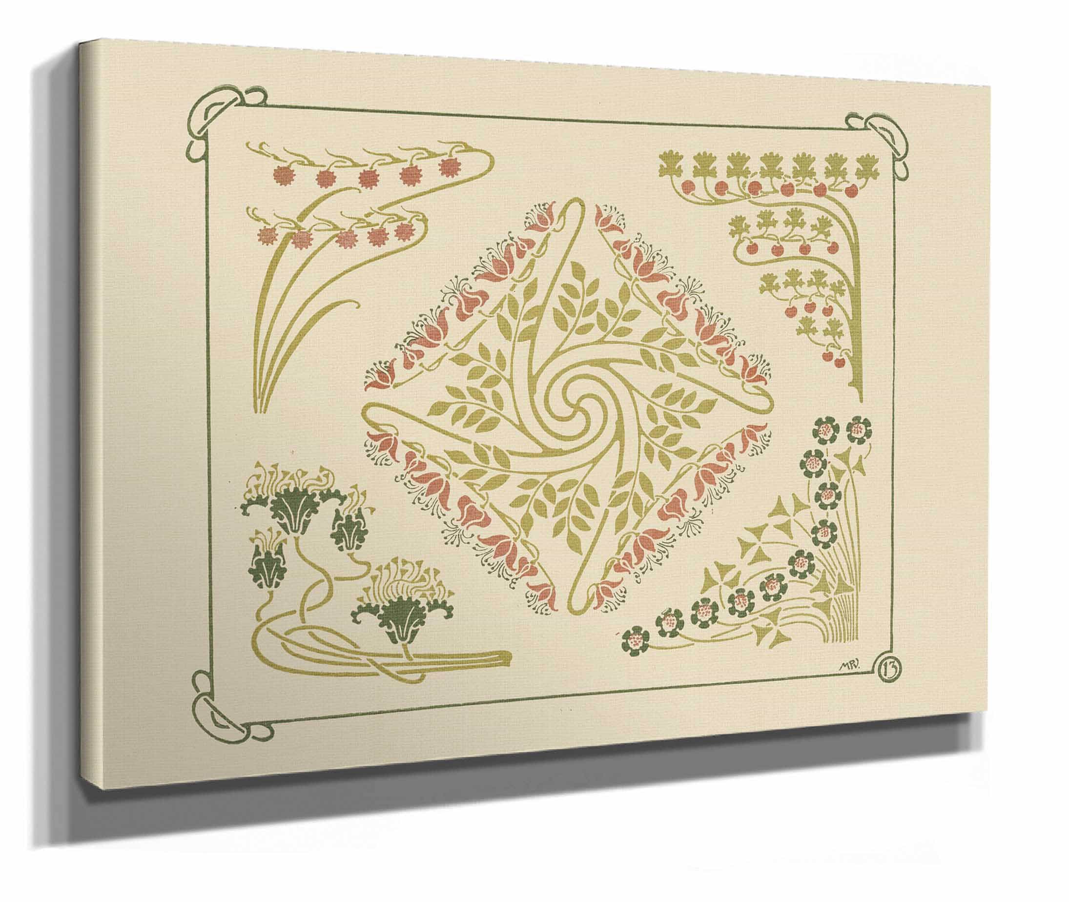 Abstract Design Based On Small Leaf Shapes by Maurice Pillard Verneuil