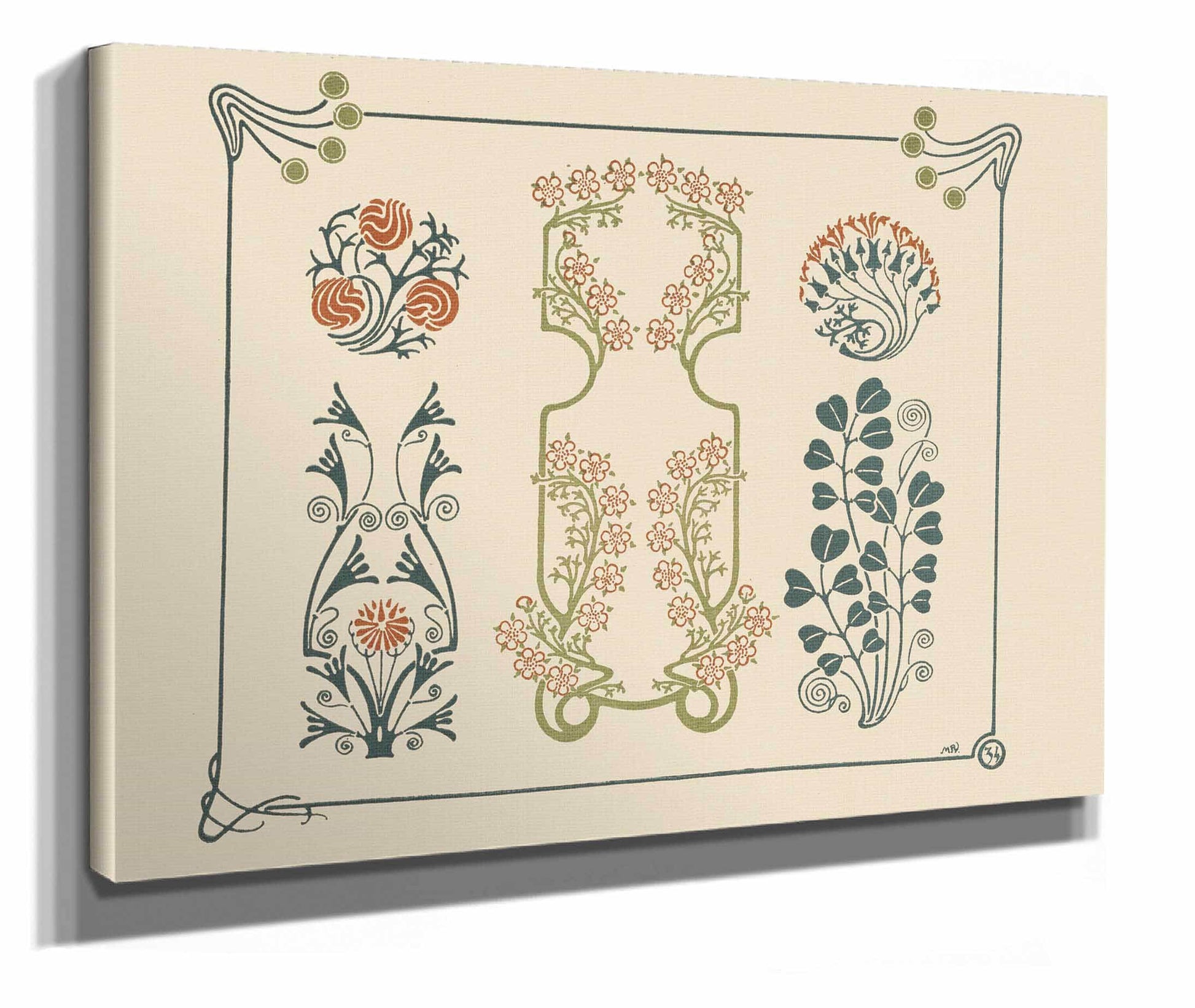 Abstract Design Based On Tiny Flowers And Leaves by Maurice Pillard Verneuil