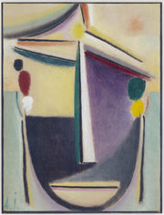 Abstract Head Black Yellow Purple Around by Alexej Von Jawlensky