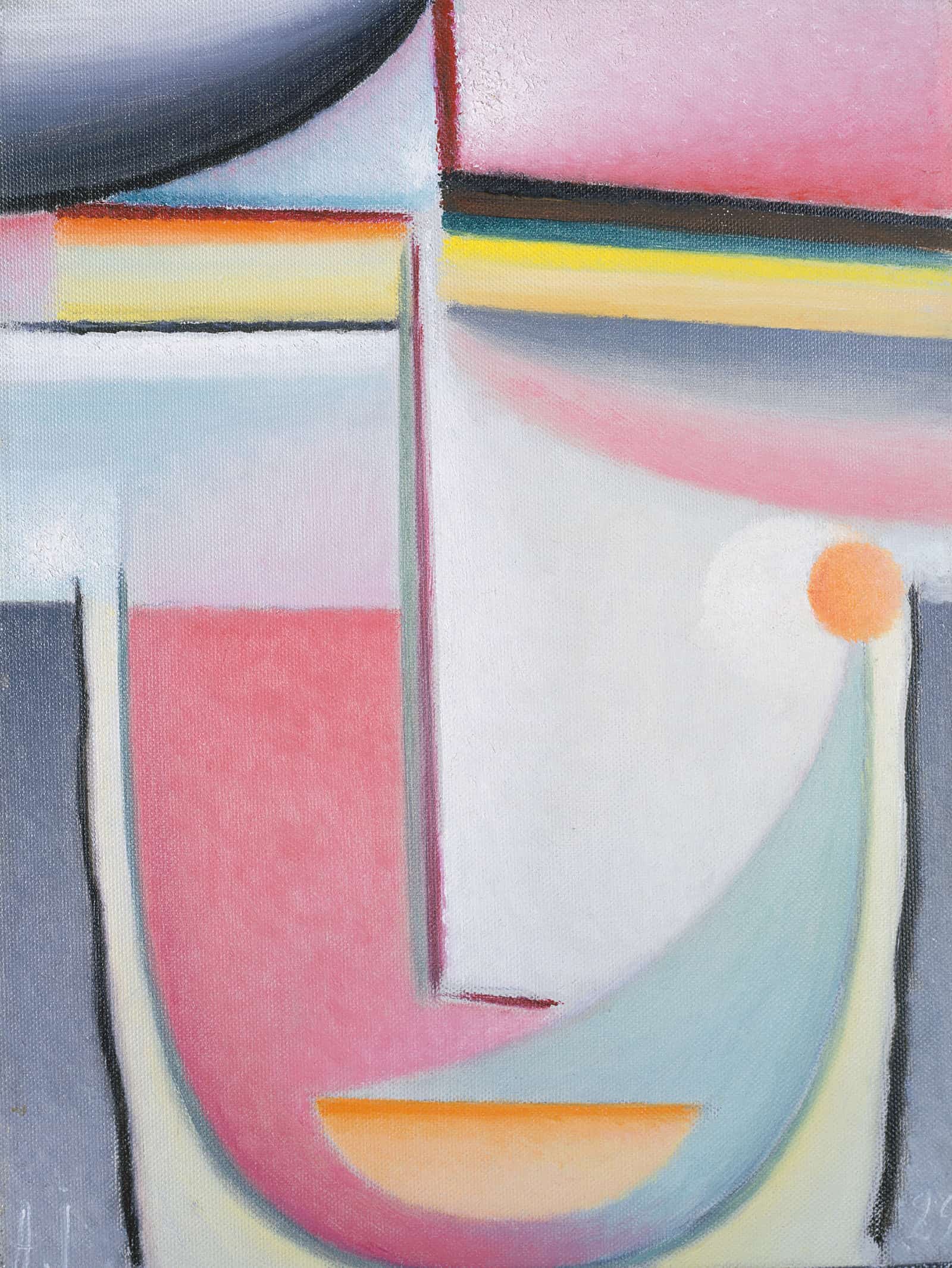 Abstract Head Symphony In Pink by Alexej Von Jawlensky