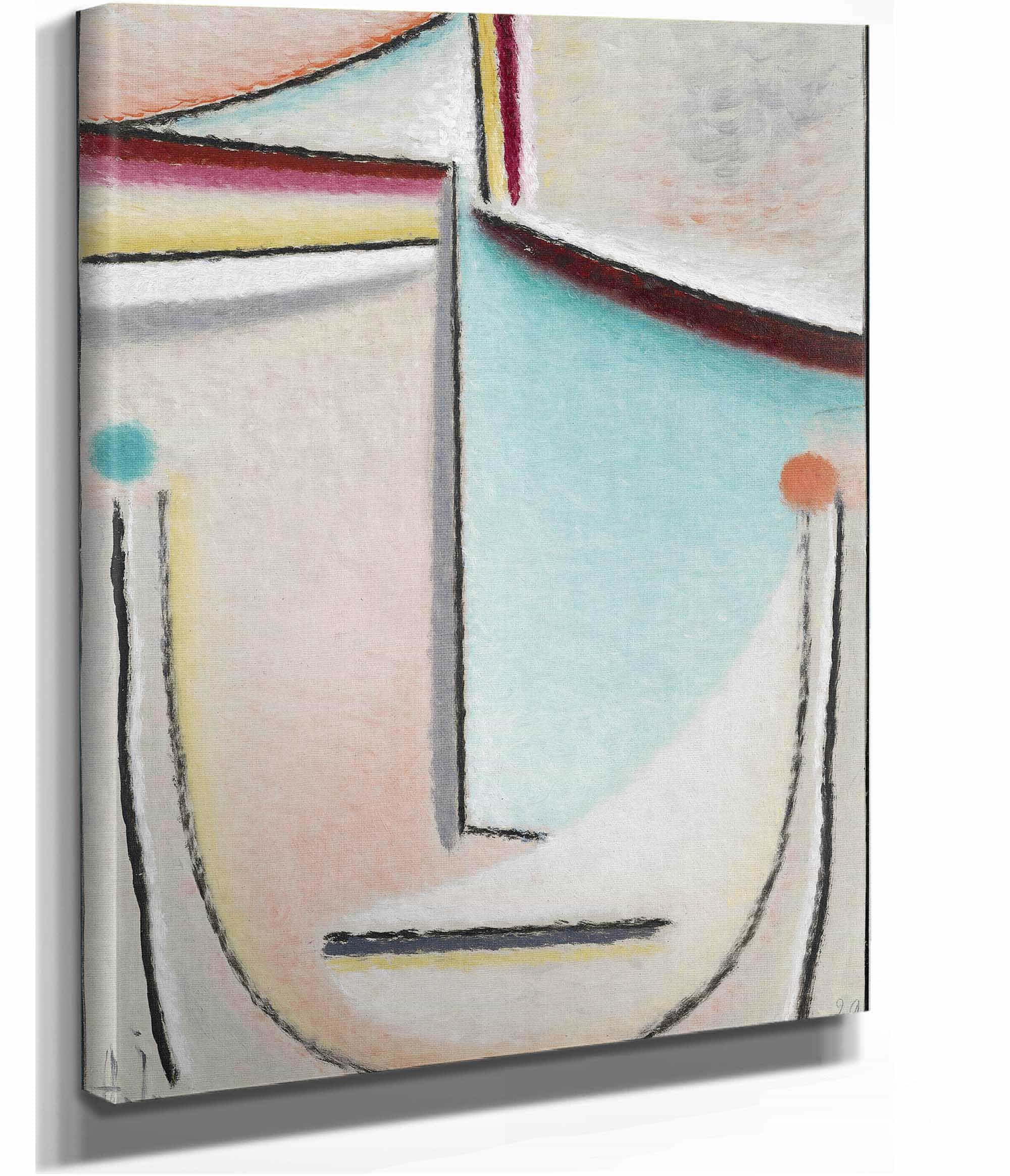 Abstract Headpink Light Blue by Alexej Von Jawlensky