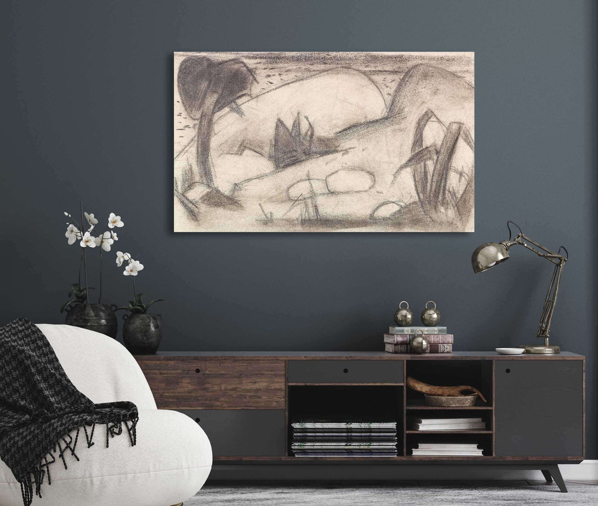 Abstrahierte Exotische Landschaft by Franz Marc