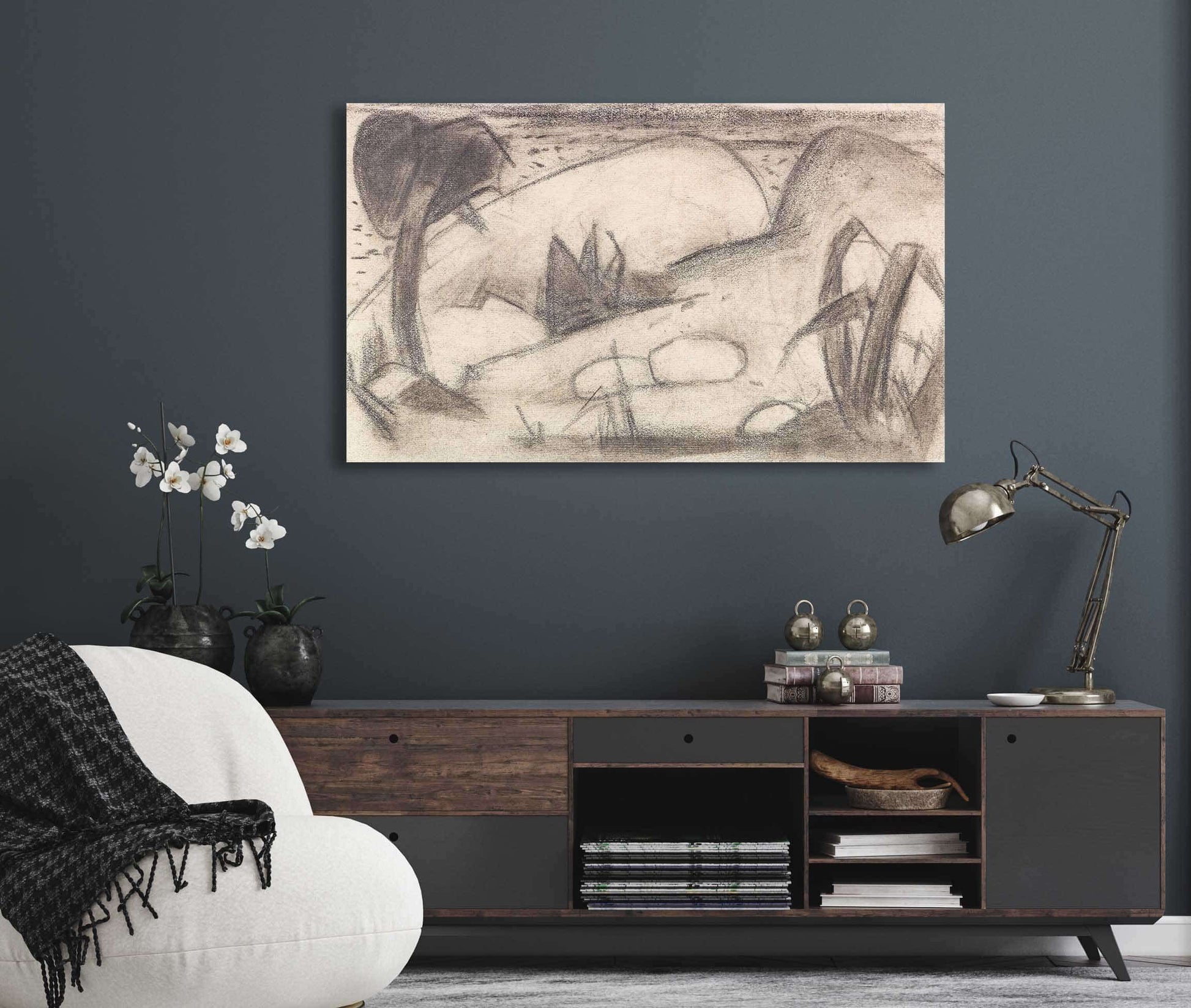 Abstrahierte Exotische Landschaft by Franz Marc