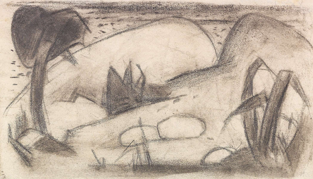 Abstrahierte Exotische Landschaft by Franz Marc