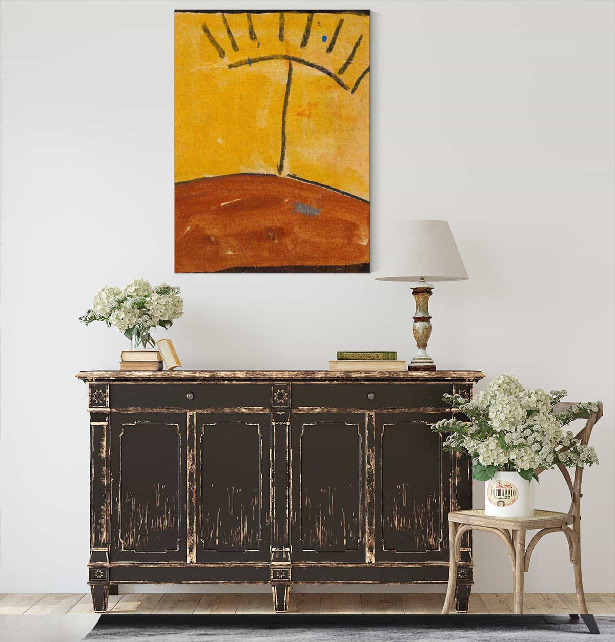 Abstrahierte Landschaft Mit Sonnenaufgang by Egon Schiele