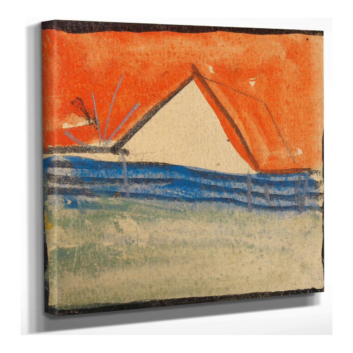 Abstrahierter Giebel Hinter Einem Zaun by Egon Schiele