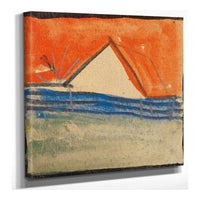 Abstrahierter Giebel Hinter Einem Zaun by Egon Schiele