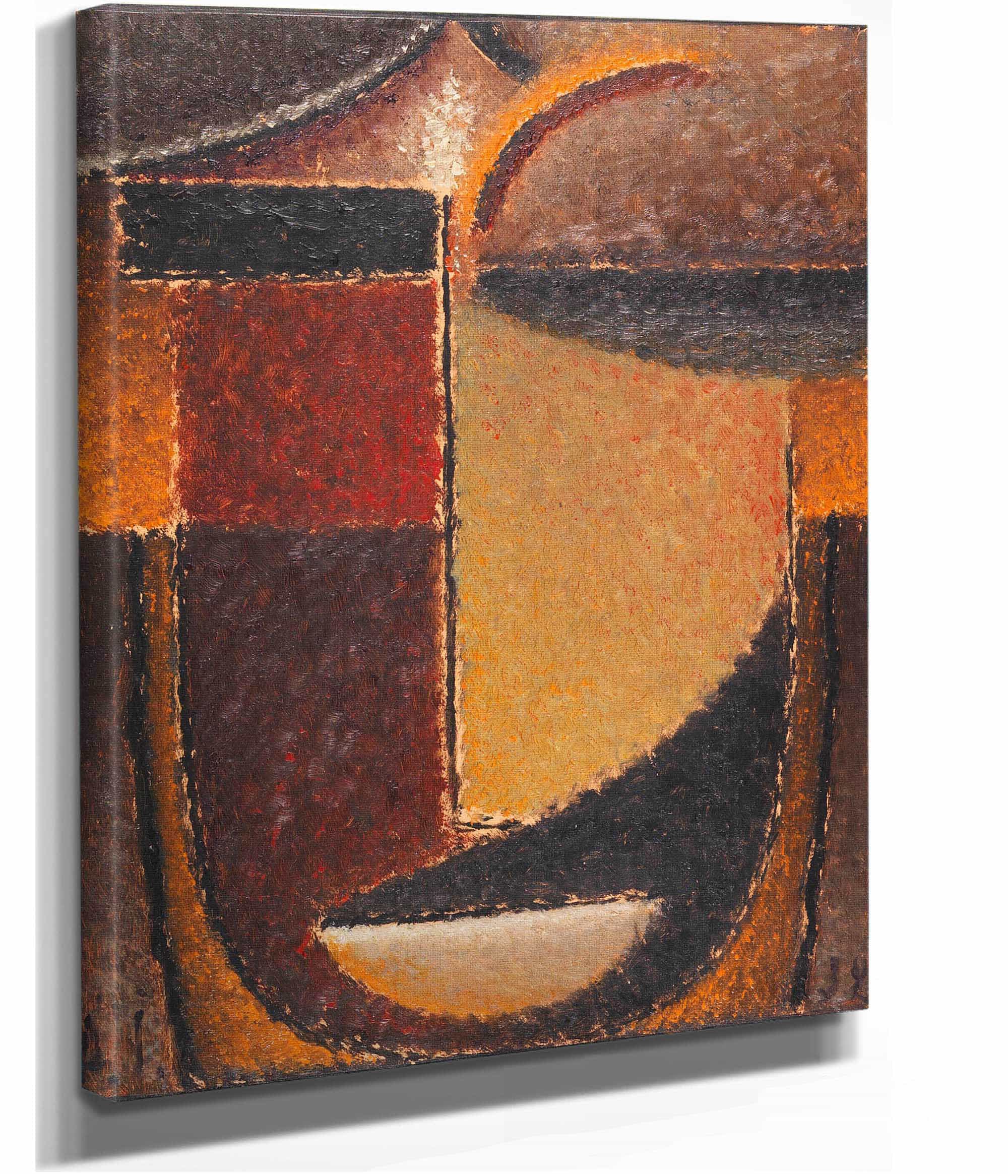 Abstrakter Kopf Orient Verhaltene Glut by Alexej Von Jawlensky