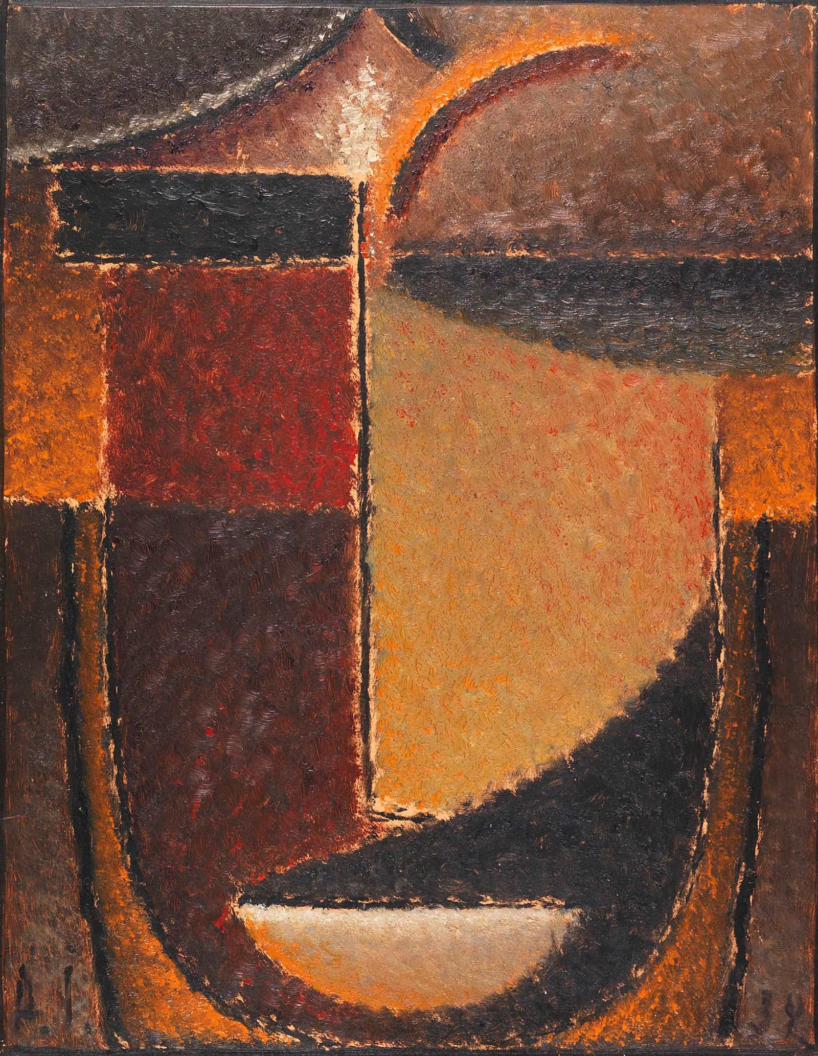 Abstrakter Kopf Orient Verhaltene Glut by Alexej Von Jawlensky