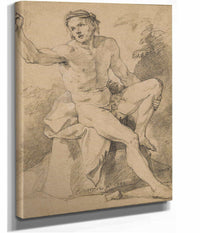Academie Dhomme Nu Assis by Charles Joseph Natoire