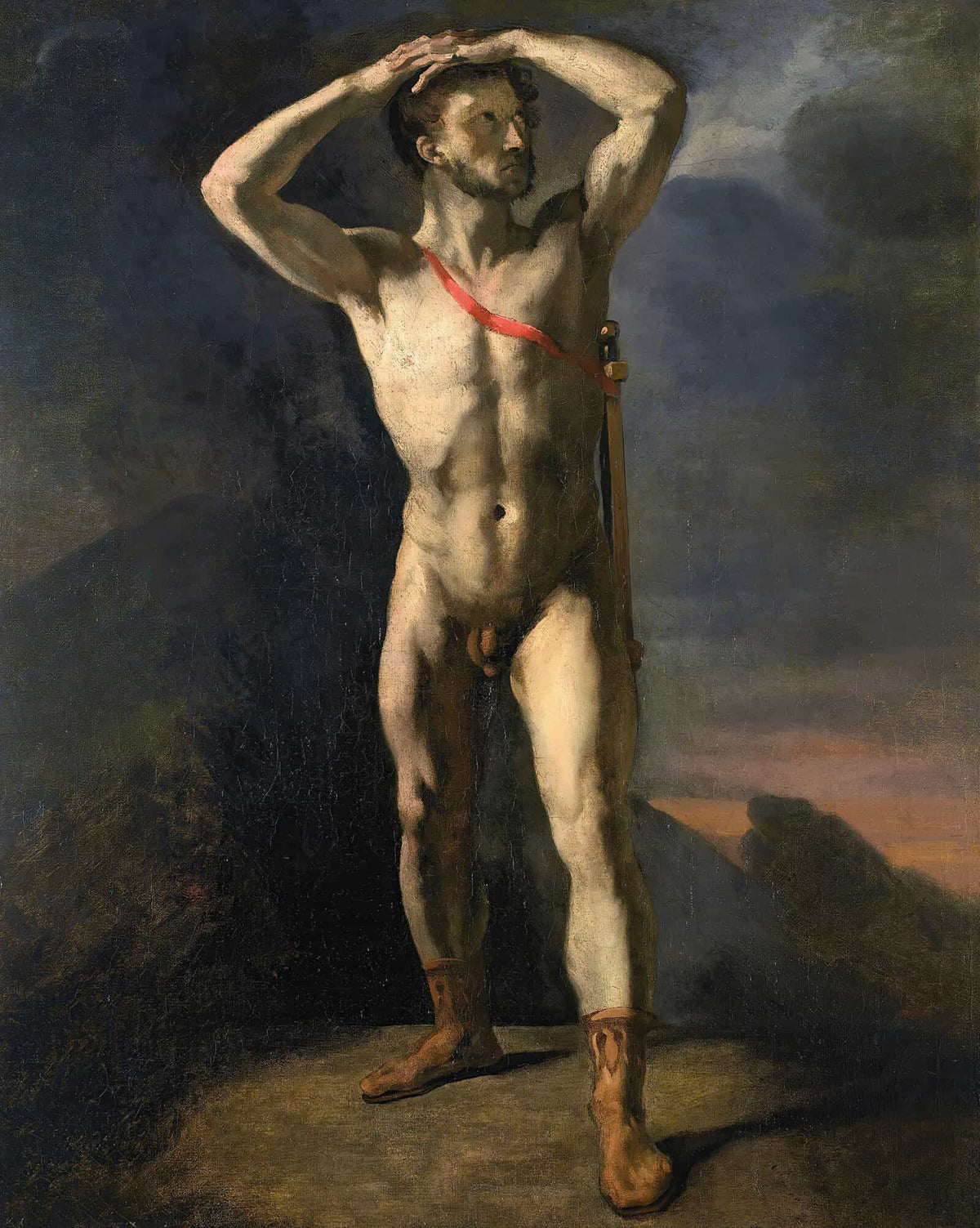 Academie Dhomme Nu Au Glaive by Theodore Gericault