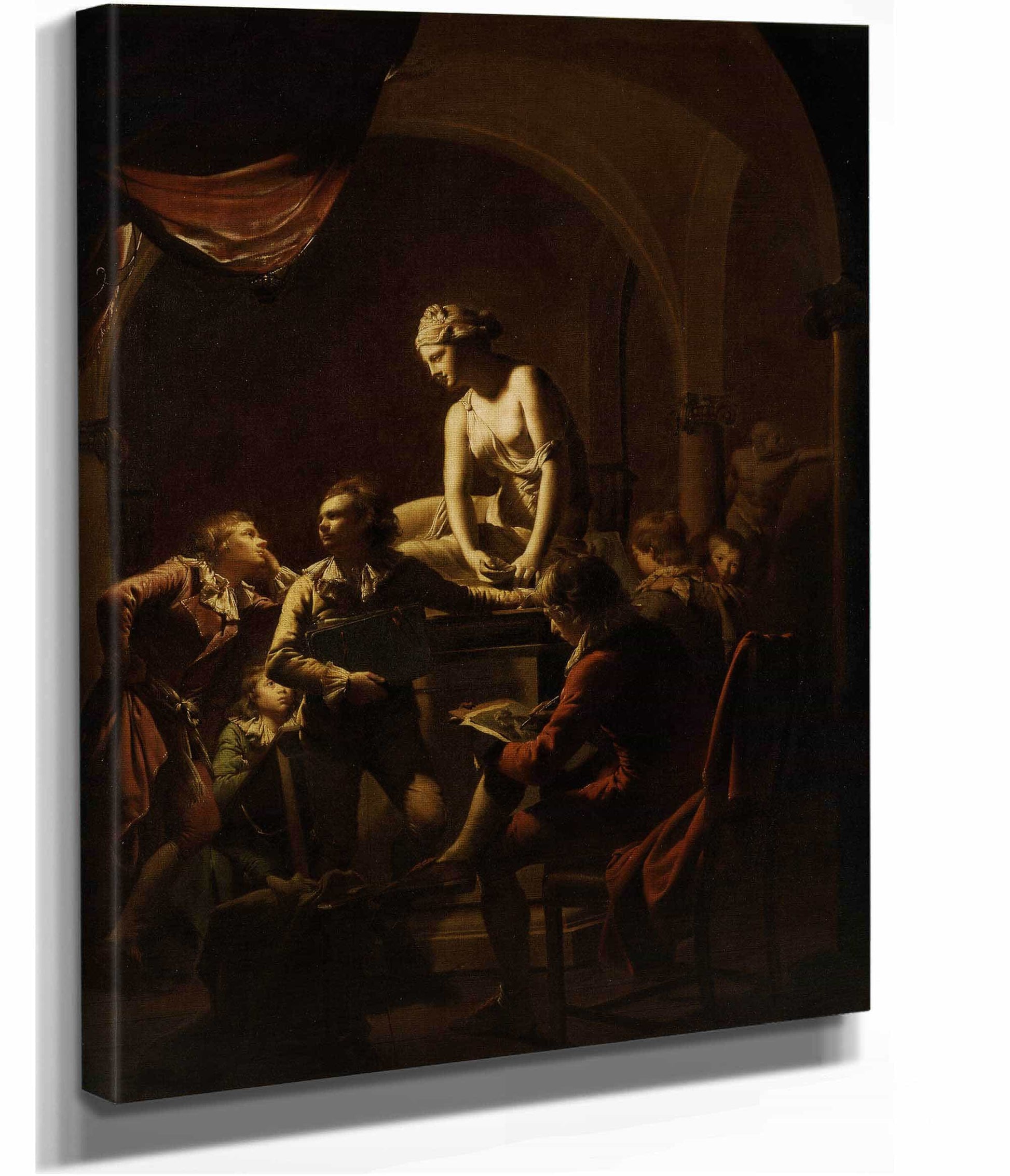 Academy By Lamplight by Joseph Wright Of Derby